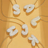 Wholesale Pendant Necklace Copper Inlaid Zircon Light Luxury Style With Letter Pattern Electroplated