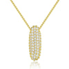 Wholesale Pendant Necklace Copper Inlaid Zircon Light Luxury Style With Letter Pattern Electroplated