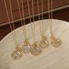 Wholesale Pendant Necklace Copper 18K Gold Plated Constellation Vintage Casting For Women