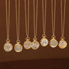 Wholesale Pendant Necklace Copper 18K Gold Plated Constellation Vintage Casting For Women