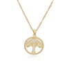 Wholesale Pendant Necklace Copper 18K Gold Plated Geometric Life Tree Design