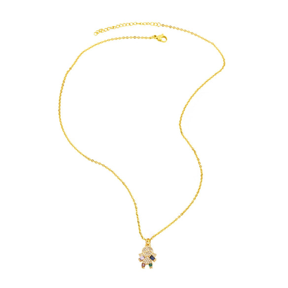 Wholesale Pendant Necklace Copper 18K Gold Plated Geometric Style