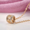 Wholesale Pendant Necklace Copper Mixed Gem Inlaid Zircon Hollowout Flower Wave Leaf Ochain For Women