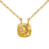 Wholesale Pendant Necklace Copper Mixed Gem Inlay Geometric Retro Style Electroplating