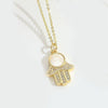 Wholesale Pendant Necklace Copper Mixed Gemstone Setting Animal Zodiac Cross Shape Electroplating For Unisex
