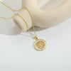Wholesale Pendant Necklace Copper Mixed Gemstone Setting Animal Zodiac Cross Shape Electroplating For Unisex