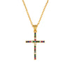 Wholesale Pendant Necklace Copper Plated With 18K Gold Zircon Minimalist Love Shape
