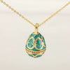 Wholesale Pendant Necklace Copper Real Gold Plated Microset Zircon Retro Geometric Dripping Oil Style