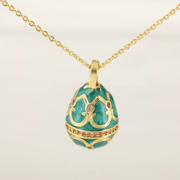 Wholesale Pendant Necklace Copper Real Gold Plated Microset Zircon Retro Geometric Dripping Oil Style