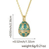Wholesale Pendant Necklace Copper Real Gold Plated Microset Zircon Retro Geometric Dripping Oil Style