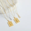 Wholesale Pendant Necklace Copper Retro Cross Square Shape Zircon Mixed Gemstone Setting Electroplating For Women