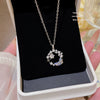 Wholesale Pendant Necklace Copper Star And Moon Bow Zircon Mixed Gemstone Setting For Women