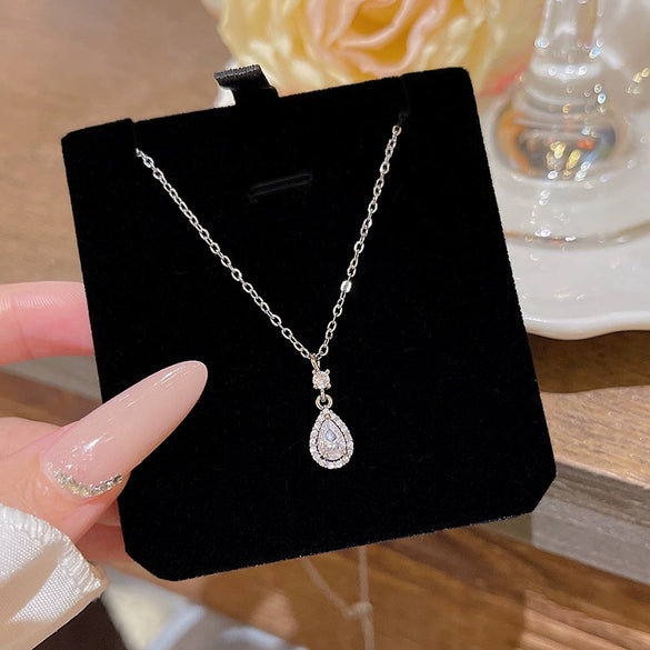 Wholesale Pendant Necklace Copper Star And Moon Bow Zircon Mixed Gemstone Setting For Women