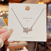 Wholesale Pendant Necklace Copper Star And Moon Bow Zircon Mixed Gemstone Setting For Women