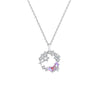 Wholesale Pendant Necklace Copper Star And Moon Bow Zircon Mixed Gemstone Setting For Women