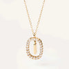 Wholesale Pendant Necklace Copper With Letters Numbers Text Pattern And Diamond Design For Women
