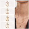 Wholesale Pendant Necklace Copper With Letters Numbers Text Pattern And Diamond Design For Women