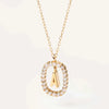 Wholesale Pendant Necklace Copper With Letters Numbers Text Pattern And Diamond Design For Women