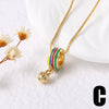 Wholesale Pendant Necklace Geometric Copper 18K Gold Plated Clavicle Chain Minimalist Style