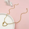 Wholesale Pendant Necklace Geometric Love Heart Shape Titanium Steel 14K Gold Electroplated Women's Jewelry