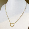 Wholesale Pendant Necklace Geometric Love Heart Shape Titanium Steel 14K Gold Electroplated Women's Jewelry