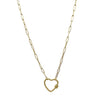 Wholesale Pendant Necklace Geometric Love Heart Shape Titanium Steel 14K Gold Electroplated Women's Jewelry