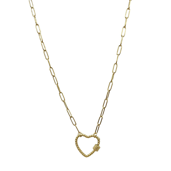 Wholesale Pendant Necklace Geometric Love Heart Shape Titanium Steel 14K Gold Electroplated Women's Jewelry