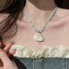 Wholesale Pendant Necklace Handmade Artificial Crystal And Shell Animal Zodiac Clavicle Chain For Women Vacation Style