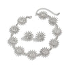 Wholesale Pendant Necklace Retro Metal Geometric Sunflower Face Alloy Iron Chain Electroplating For Women