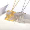 Wholesale Pendant Necklace Stainless Steel Copper Gold Plated Butterfly Letter Design