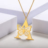 Wholesale Pendant Necklace Stainless Steel Copper Gold Plated Butterfly Letter Design