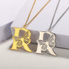 Wholesale Pendant Necklace Stainless Steel Copper Gold Plated Butterfly Letter Design