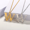 Wholesale Pendant Necklace Stainless Steel Copper Gold Plated Butterfly Letter Design