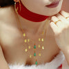 Wholesale Pendant Necklace 316L Stainless Steel Dripping Oil Zircon Geometric Christmas Element Electroplated For Women