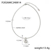 Wholesale Pendant Necklace 316L Stainless Steel Electroplated Gold Drop Shape Geometric Style