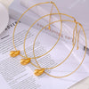 Wholesale Pendant Necklace 316L Stainless Steel Electroplated Gold Drop Shape Geometric Style