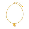 Wholesale Pendant Necklace 316L Stainless Steel Electroplated Gold Drop Shape Geometric Style