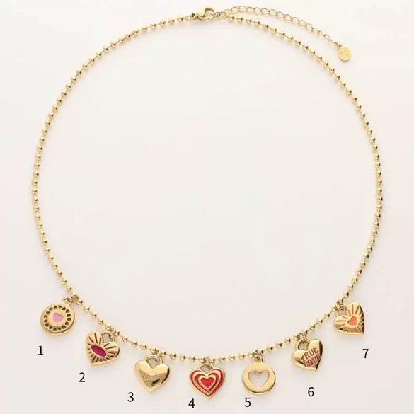 Wholesale Pendant Necklace Stainless Steel Geometric Furnace Vacuum Electroplated 18K Gold