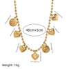 Wholesale Pendant Necklace Stainless Steel Geometric Furnace Vacuum Plated 18K Gold
