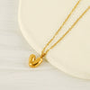 Wholesale Pendant Necklace Stainless Steel Gold Electroplated Mini Bubble Letter Style