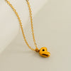 Wholesale Pendant Necklace Stainless Steel Gold Electroplated Mini Bubble Letter Style