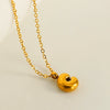 Wholesale Pendant Necklace Stainless Steel Gold Electroplated Mini Bubble Letter Style