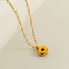 Wholesale Pendant Necklace Stainless Steel Gold Electroplated Mini Bubble Letter Style