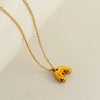Wholesale Pendant Necklace Stainless Steel Gold Electroplated Mini Bubble Letter Style
