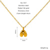 Wholesale Pendant Necklace Stainless Steel Gold Electroplated Mini Bubble Letter Style