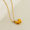 Wholesale Pendant Necklace Stainless Steel Gold Electroplated Mini Bubble Letter Style