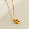 Wholesale Pendant Necklace Stainless Steel Gold Electroplated Mini Bubble Letter Style