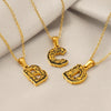 Wholesale Pendant Necklace Stainless Steel Gold Plated Letter Pattern For Unisex