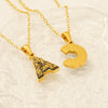 Wholesale Pendant Necklace Stainless Steel Gold Plated Letter Pattern For Unisex