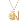 Wholesale Pendant Necklace Stainless Steel Gold Plated Letter Style Electroplated